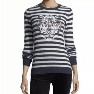 NEW Autumn Cashmere Sequined Tiger Sweater M
